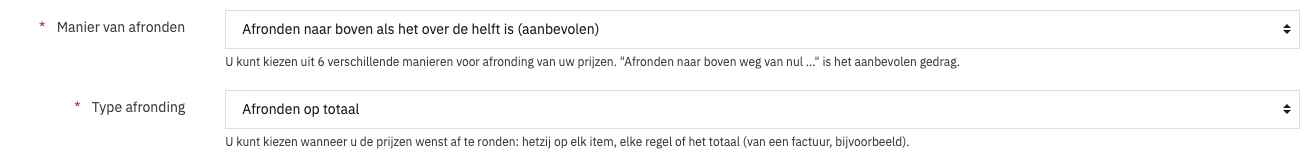 PrestaShop afrondingsinstellingen